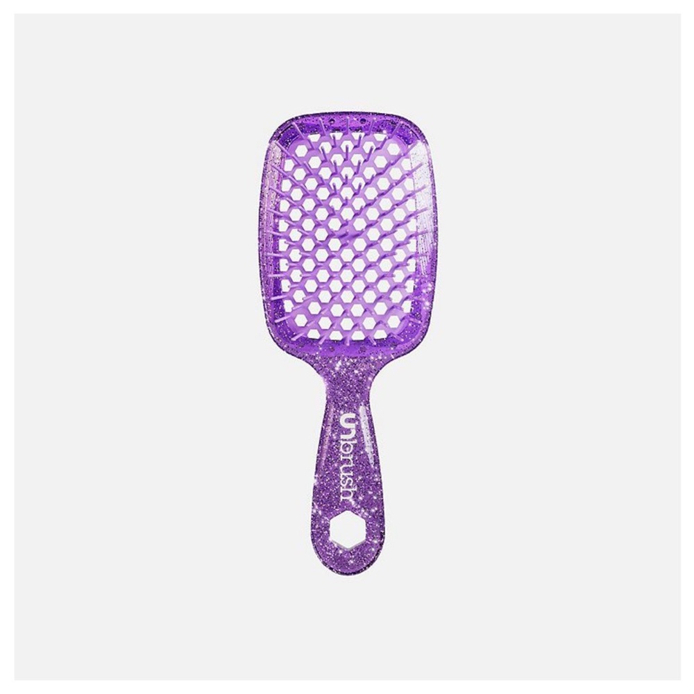 Unbrush Detangler Paddle Brush - Purple Glitter
